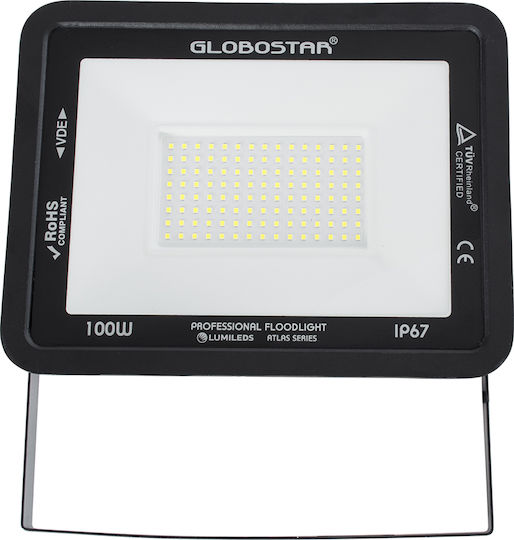 GloboStar Atlas Waterproof LED Floodlight 100W Cold White 6000K IP67