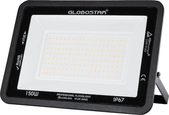 GloboStar Atlas Waterproof LED Floodlight 150W Warm White 2700K IP67