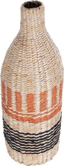 GloboStar Decorative Vase Rattan Artificial Garden Amman Beige Diameter 20xHeight 60cm