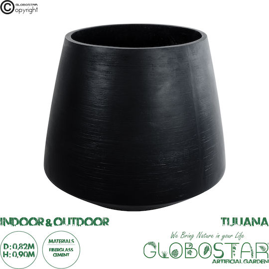 GloboStar Artificial Garden Tijuana Κασπώ Πολυεστερικό Μαύρο 82x82x90εκ.