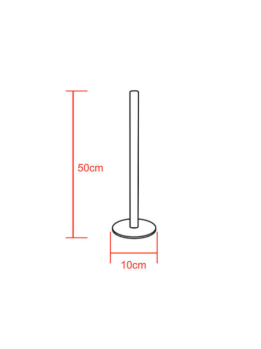 GloboStar LED Floor Lamp H50xW3cm. with Warm White Light 960lm Black