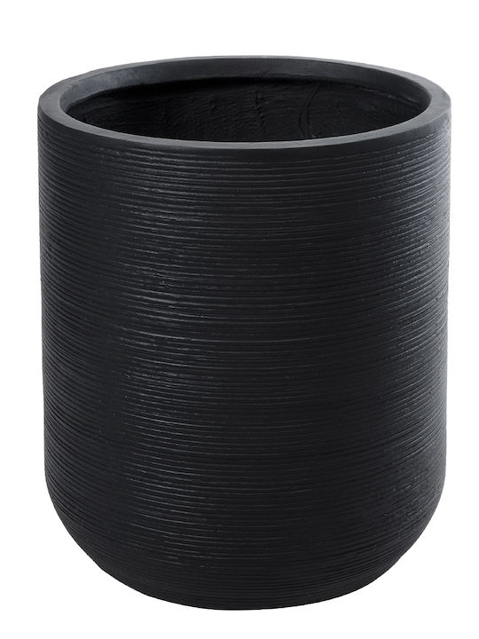GloboStar Artificial Garden Damascus Übertopf Polyester Schwarz 45x45x45εκ.