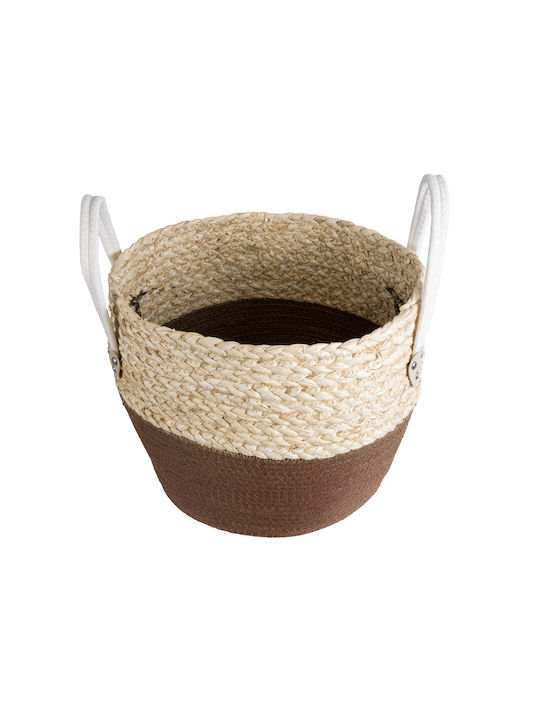 GloboStar Κασπώ Rattan Μπεζ με Βάση 33x33x28εκ.