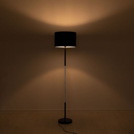 GloboStar Ashley Lampa de podea Î145xL40cm. cu Soclu pentru Bec E27 Negru