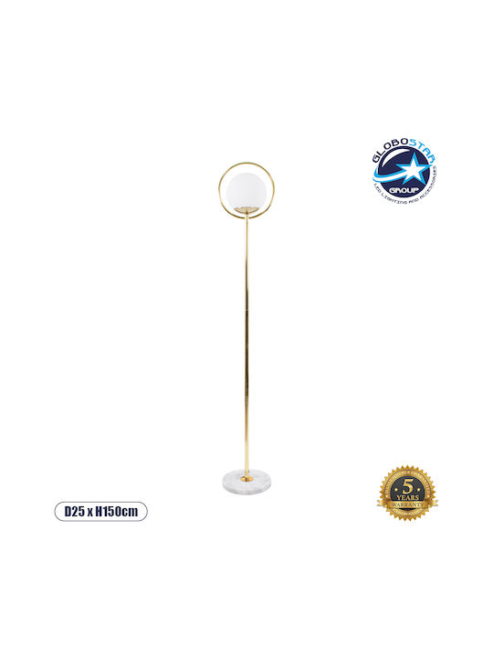 GloboStar VERSAILLES Floor Lamp H150xW23cm. with Socket for Bulb E27 White