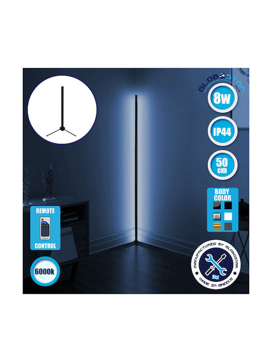 GloboStar LED Φωτιστικό Δαπέδου Υ50xΜ3εκ. με Ψυχρό Λευκό Φως 140lm Μαύρο