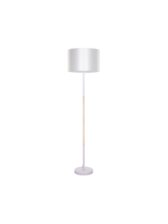 GloboStar Ashley Floor Lamp H145xW40cm. with Socket for Bulb E27 White