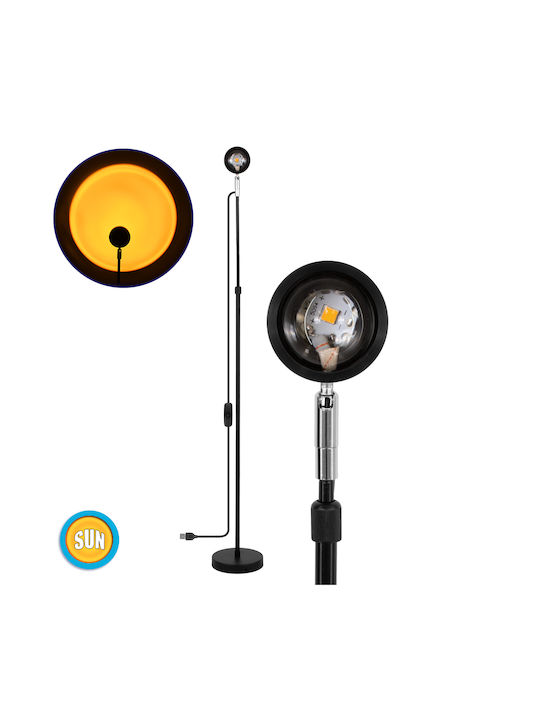 GloboStar LED Floor Lamp H94xW15cm. with Warm White Light Black