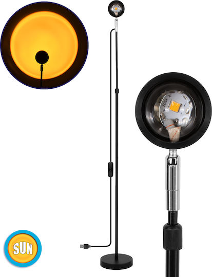 GloboStar LED Подова Лампа В94xД15см. Черен