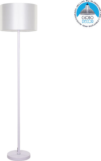 GloboStar Ashley Floor Lamp H145xW35cm. with Socket for Bulb E27 White