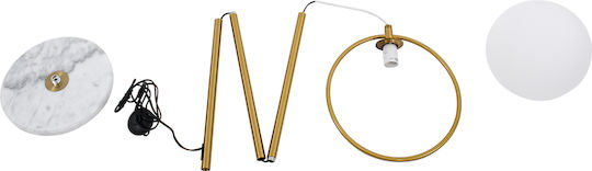GloboStar VERSAILLES Floor Lamp H170xW35cm. with Socket for Bulb E27 White