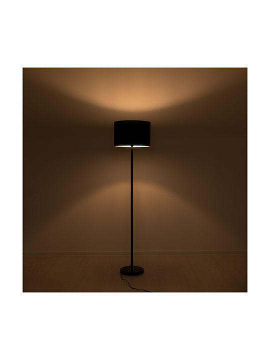 GloboStar Ashley Floor Lamp H145xW35cm. with Socket for Bulb E27 Black