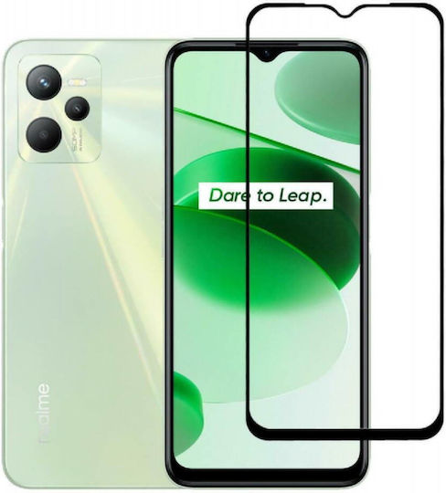 Og Full Glue Full Face Tempered Glass Μαύρο (Realme C35)