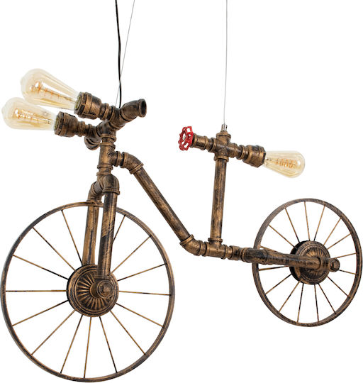 GloboStar Swiftwalker Pendant Light Bronze Grid with Socket E27 85x29.5x55cm