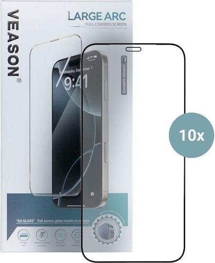 Tempered Glass Negru (iPhone SE 2022 / 2020 / 8 / 7)