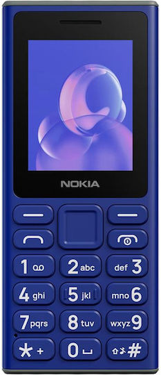 Nokia 105 (2024) Dual SIM Mobile with Buttons (Greek Menu) Blue
