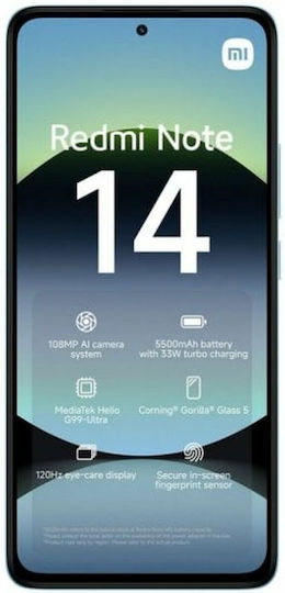 Xiaomi Redmi Note 14 4G NFC Dual SIM (8GB/256GB) Ocean Blue