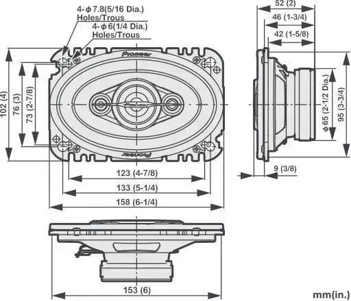 Pioneer Σετ Ηχεία Αυτοκινήτου Ομοαξονικά 6" με 30W RMS (4 Δρόμων)