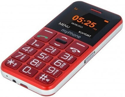 MyPhone Halo Easy Single SIM Κινητό με Μεγάλα Κουμπιά (Αγγλικό Μενού) Κόκκινο
