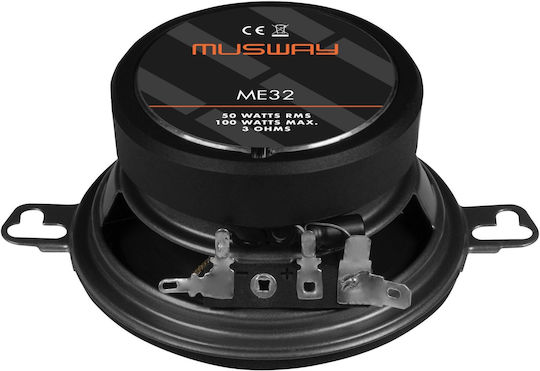 Musway ME32 Σετ Ηχεία Αυτοκινήτου Ομοαξονικά 3.5" με 50W RMS (2 Δρόμων)