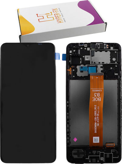 Hyper Fix Screen with Touch Mechanism and Frame for SAMSUNG A127 A12 NACHO (Black)