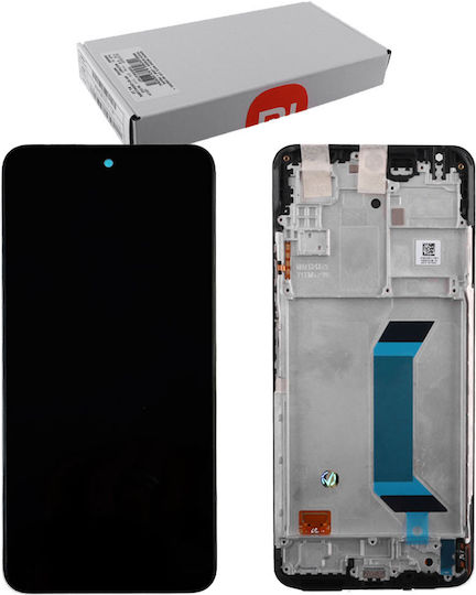 Xiaomi Екран със Сензорен Механизъм и Рамка за Xiaomi Redmi Note 12 5G, Poco X5 5G (Черен)