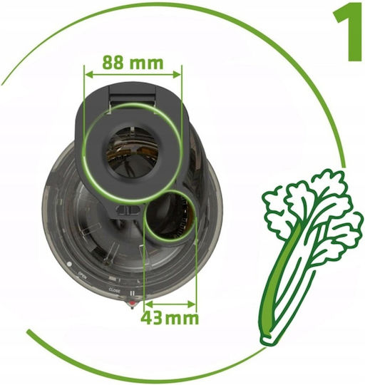 Kuvings Revo 830 Αποχυμωτής Αργής Σύνθλιψης 200W Ασημί