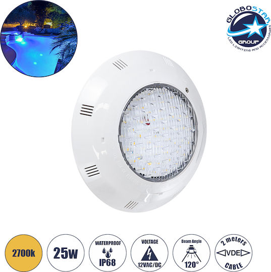 GloboStar Submersible Pool LED Spotlight Warm White 61540