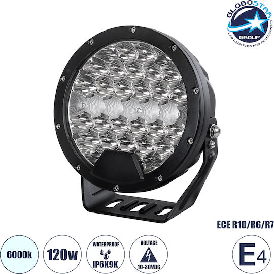 GloboStar Round Headlights Car LED Renault Master 12V 120W 18cm with White Lighting 4pcs