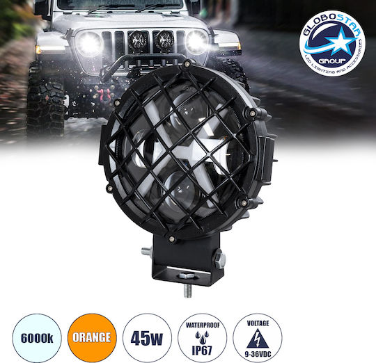 GloboStar Round Headlights Car LED Renault Master 12V 45W with Orange Lighting 20pcs