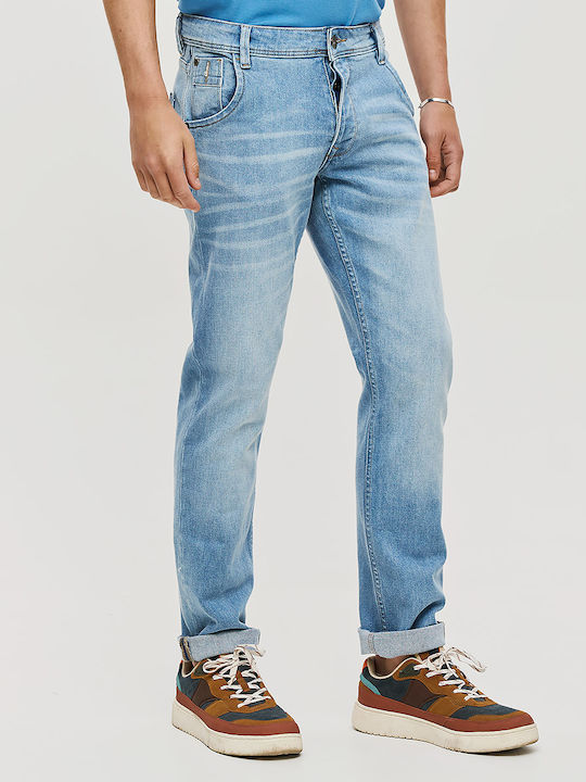 Herren Jeanshose Elastisch Regular Fit Blau