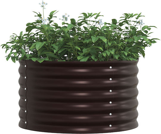 vidaXL Garten Topf Metallisch Brown 80x80x44cm.
