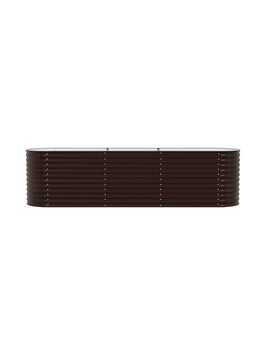 vidaXL Garten Topf Metallisch Brown 320x80x81cm.