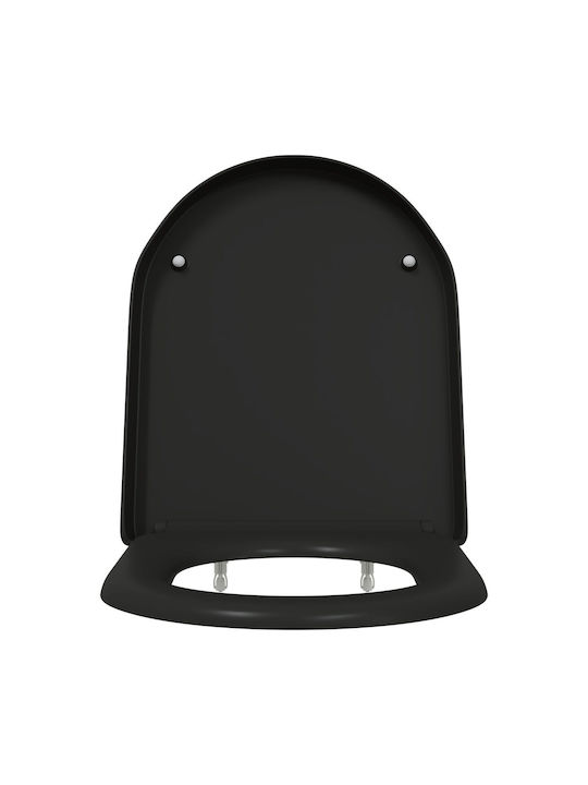 vidaXL Capac WC Închidere lentă Plastic Negru