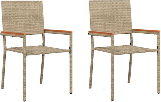 Scaun Bej 2 Buc 54x56x90 cm Scaun Bej 2 Buc 54x56x90 cm