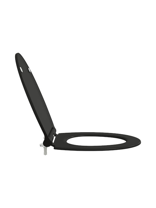 vidaXL Καπάκι Λεκάνης Soft Close Πλαστικό Μαύρο