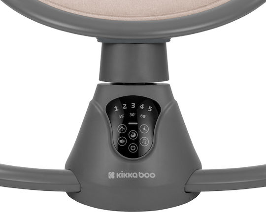 Kikka Boo Elektrisch Baby Relax Schaukel Twiddle mit Musik Beige für Kind bis 9kg