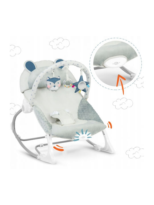 Ricokids Elektrisch Baby Relax mit Vibration Gray für Kind bis 9kg