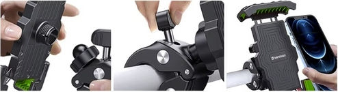 Universelle Handy-GPS-Halterungstasche für Fahrrad, Roller, Motorrad 14,5x7,5 cm Aria Trade
