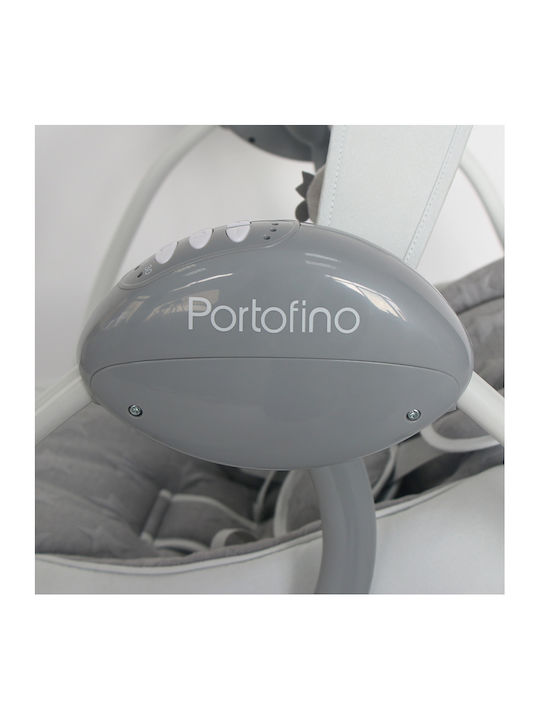 Lorelli Electric Baby Relax Swing Portofino with Music Frosty Green Stars for Child up to 9kg