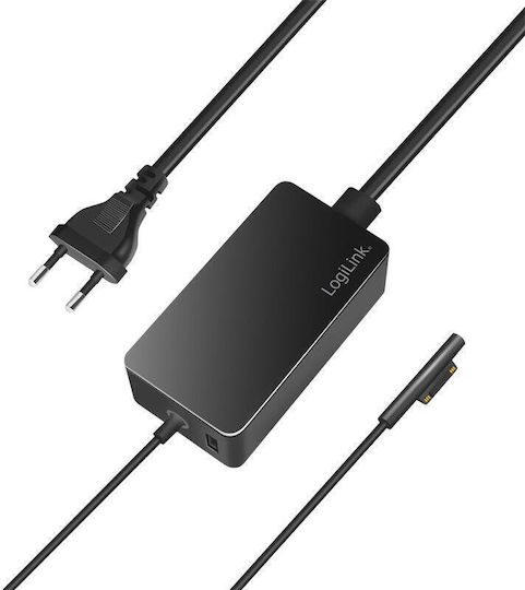 Logilink 220v Network Adapter Microsoft Surface Compatible Pro Laptop Go Book 65w Usb 5v/4a 1.5m Black