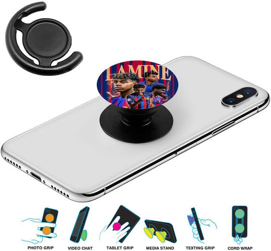 Lamine Yamal Fcb Phone Holders Stand Black Mobile Hand Grip
