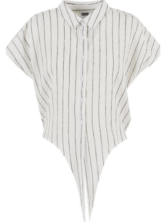 Women's Blouse Striped Offwhite/black