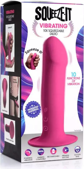 XR Harnașament cu Dildo și Vibrație în Culoare Roz