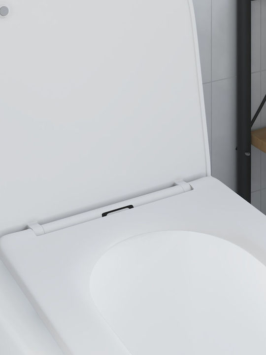vidaXL 42002369 Capac WC Închidere lentă Plastic Alb