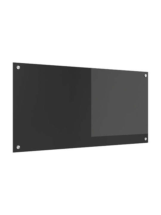 vidaXL Rectangular Back Made of Dark Gray Glass 100x50x0.6cm 42001248