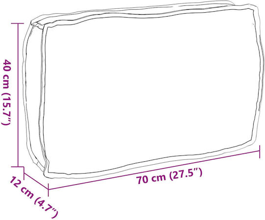 vidaXL Pernă De Canapea De Grădină Cu Spătar Albastră Royal 40x70cm Waterproof
