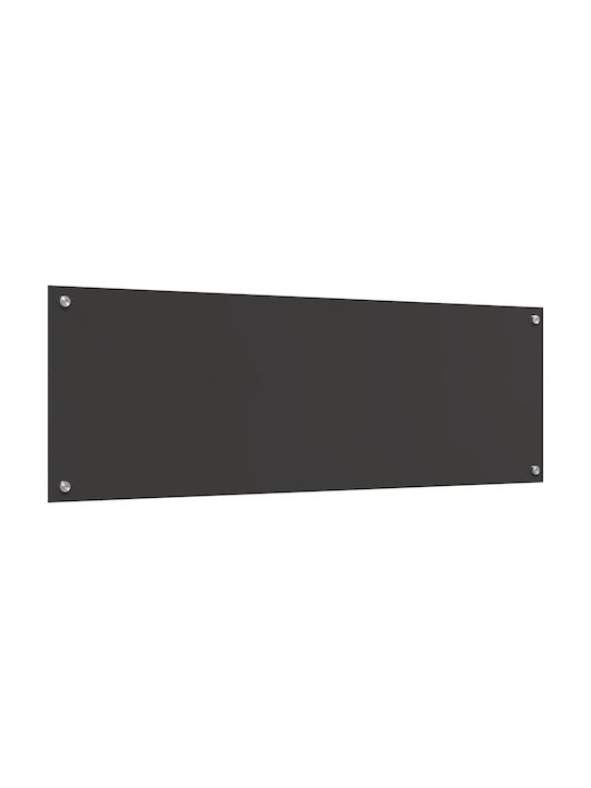 vidaXL Rectangular Glass Back Dark Gray 120x40x0.6cm 42001313
