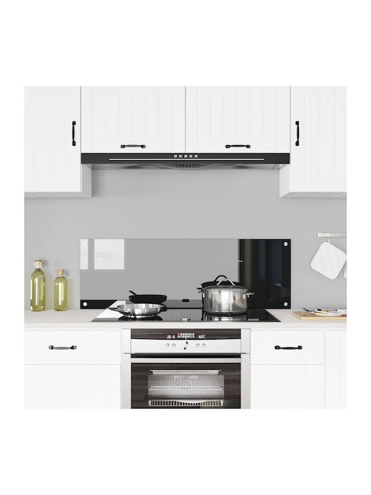 vidaXL Rectangular Kitchen Countertop Made of Black Glass 120x40x0.6cm 42001301