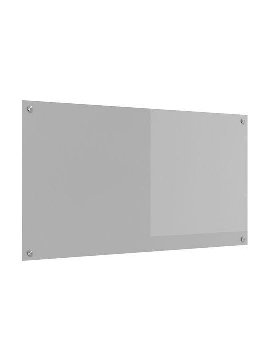 vidaXL Rectangular Glass Back Open Gray 110x60x0.6cm 42001306